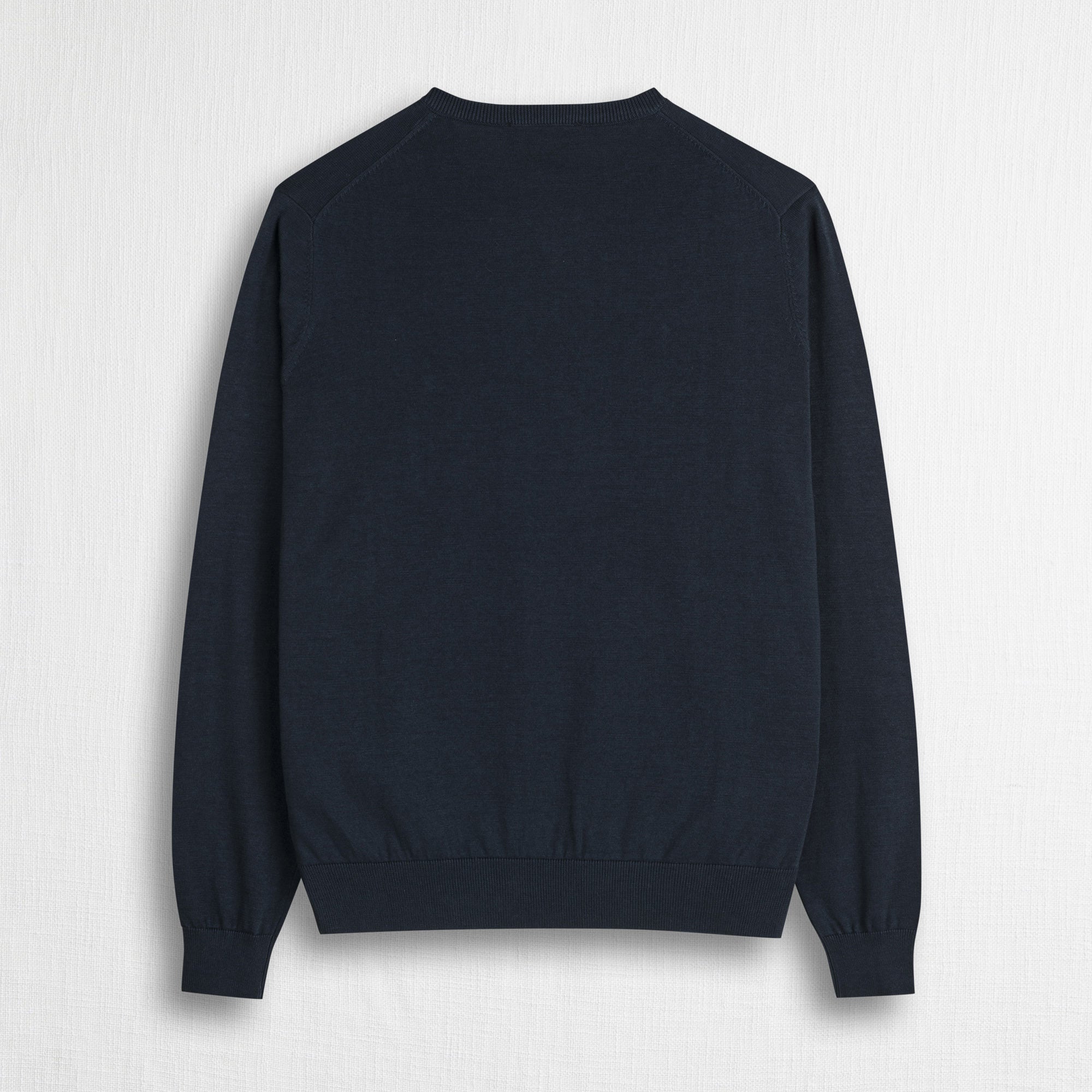 100% Cotton V-Neck Shirt - Navy Blue