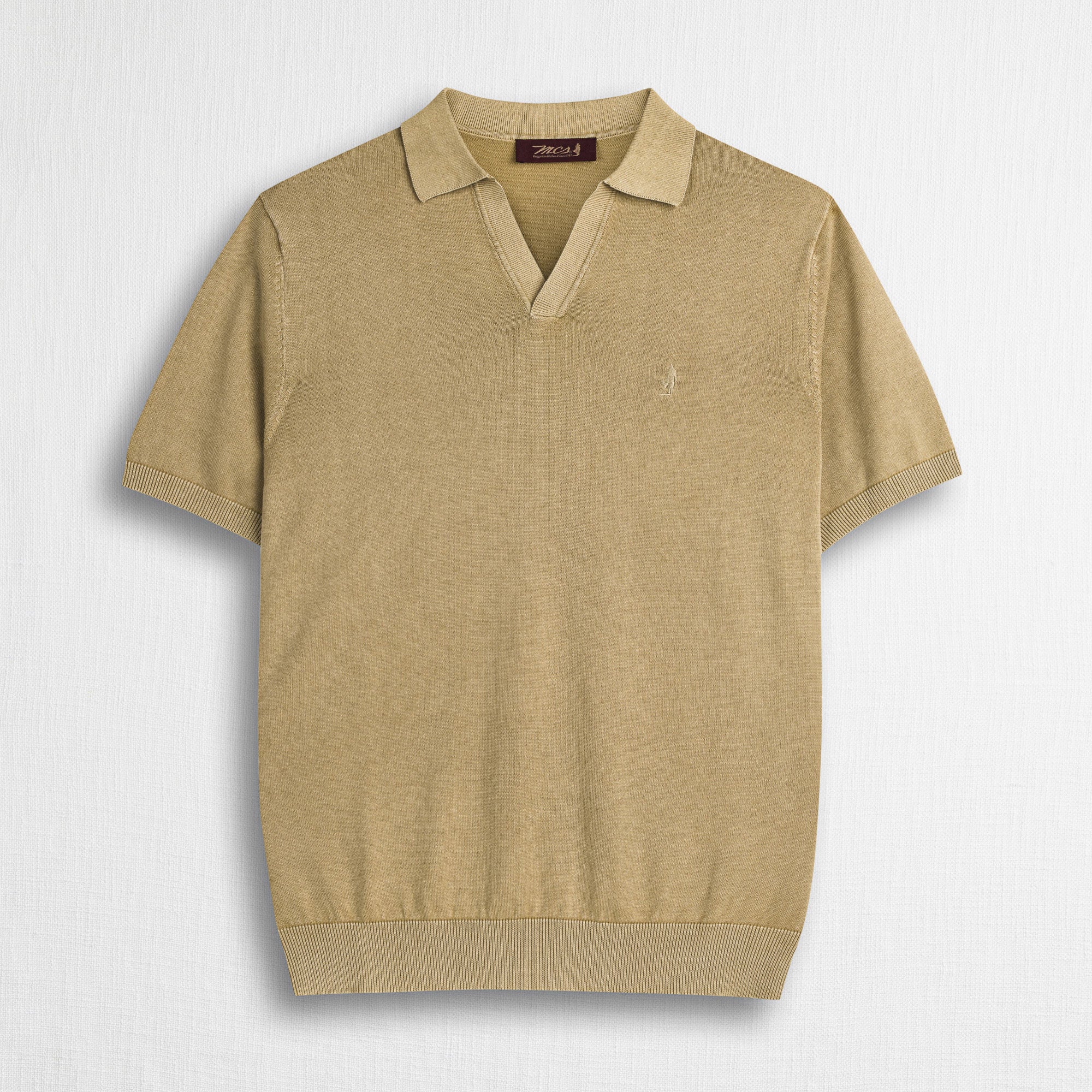 Polo 100% cotone acid wash - Khaky