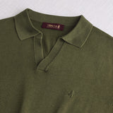 100% Cotton Acid Wash Polo - Dark Olive