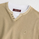 Maglia 100% cotone piquet serafino acid wash - Khaky