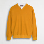 Maglia 100% cotone piquet serafino acid wash - Gold Yellow