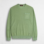 Maglia 100% cotone slub acid wash - Light Green