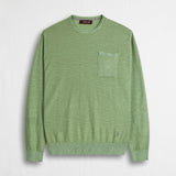 Maglia 100% cotone slub acid wash - Light Green