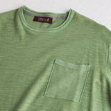 100% Cotton Slub Acid Wash Shirt - Light Green
