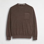 Maglia 100% cotone slub acid wash - Chocolate