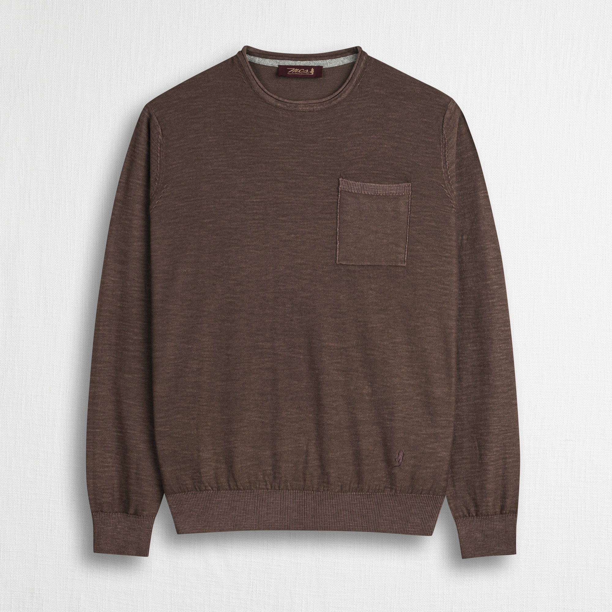 Maglia 100% cotone slub acid wash - Chocolate
