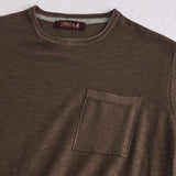 100% Cotton Slub Acid Wash Shirt - Chocolate