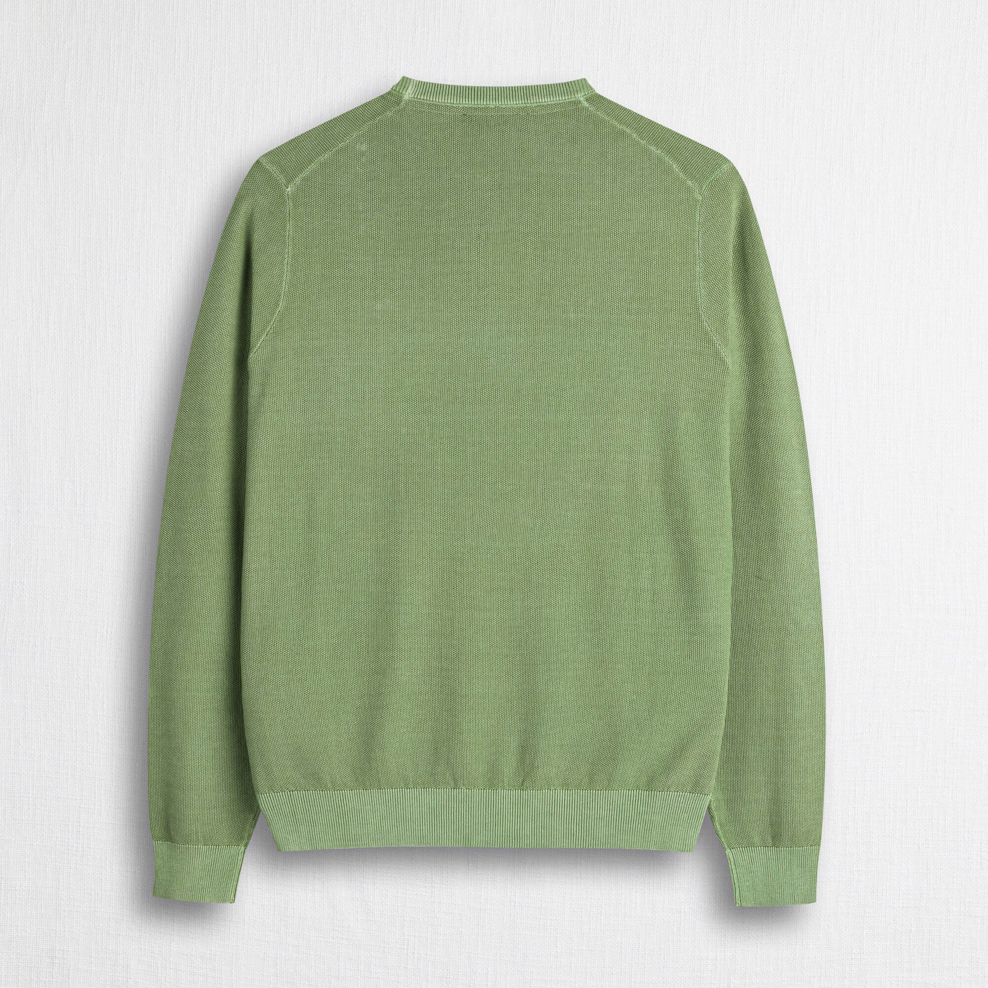 Piquet Crew Neck Acid Wash Shirt - Light Green