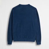 Piquet Crew Neck Acid Wash Shirt - Deep Blue