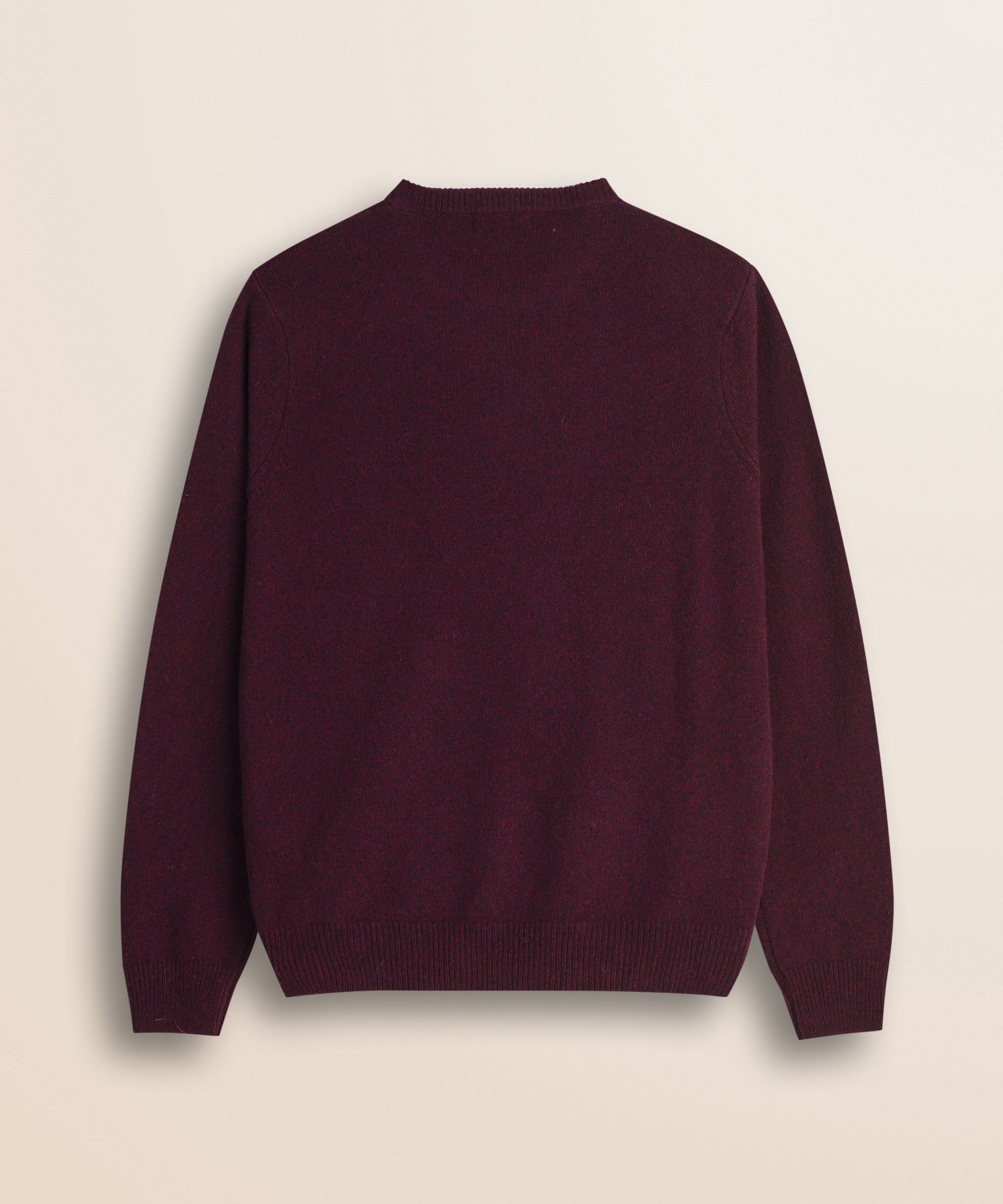 Maglione Girocollo in Lambswool Mouliné  retro - Merlot