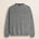 Maglione Girocollo in Lambswool Mouliné  fronte - Grey Melange