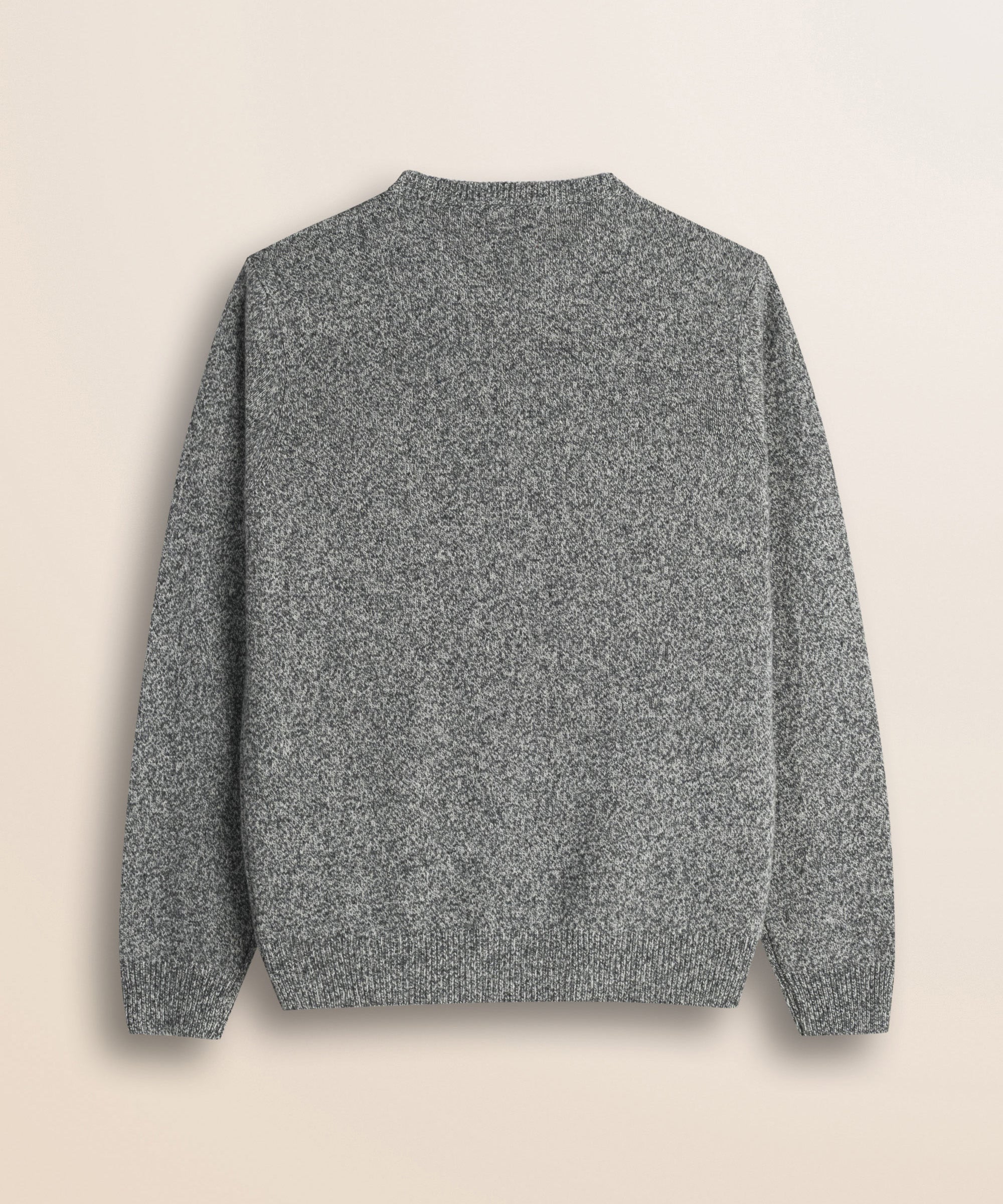 Maglione Girocollo in Lambswool Mouliné  retro - Grey Melange