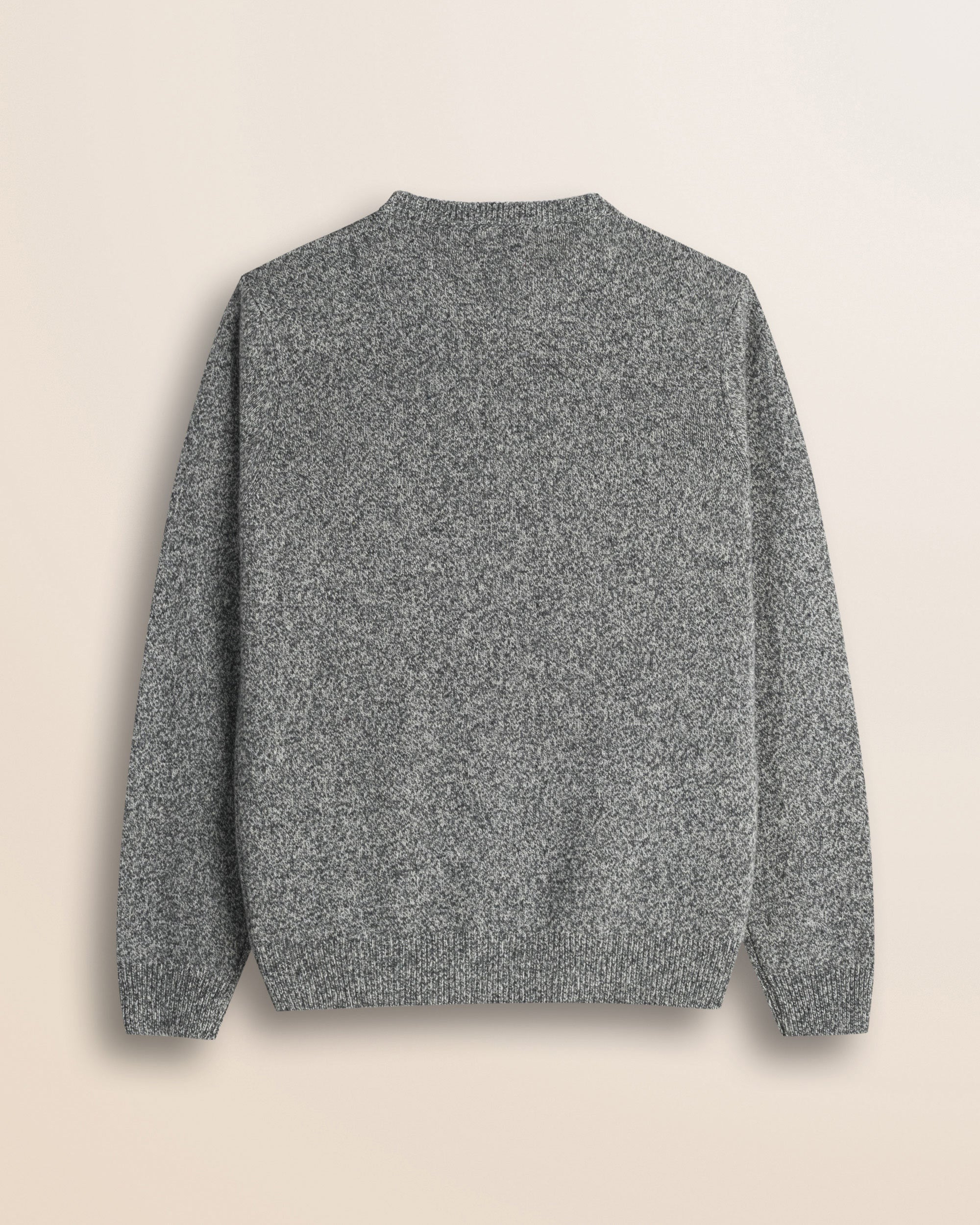 Maglione Girocollo in Lambswool Mouliné  retro - Grey Melange