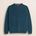 Maglione Girocollo in Lambswool Mouliné  fronte - Atlantic Deep