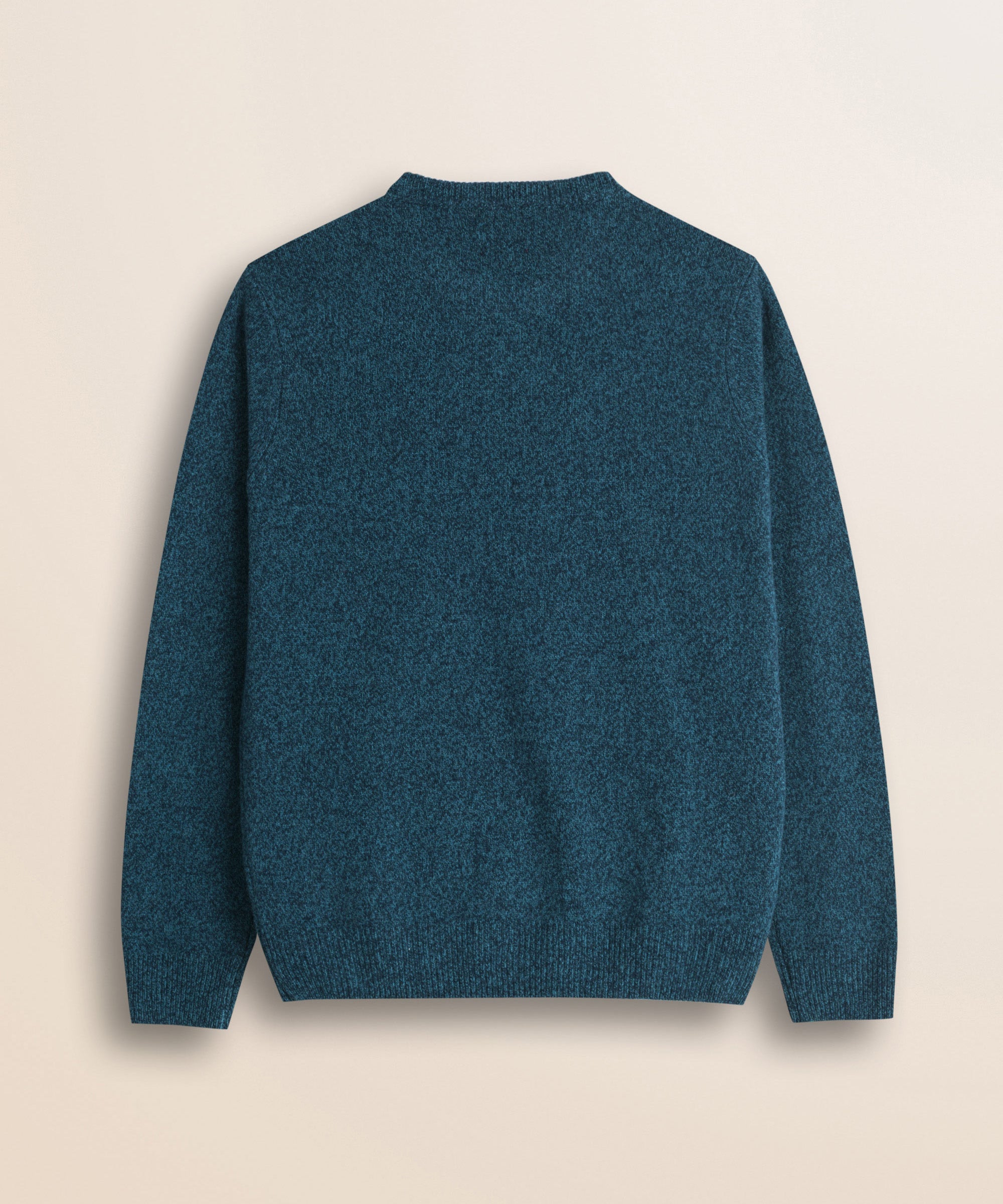 Maglione Girocollo in Lambswool Mouliné  retro - Atlantic Deep