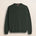 Maglione Girocollo in Lambswool Mouliné  fronte - Olive Night