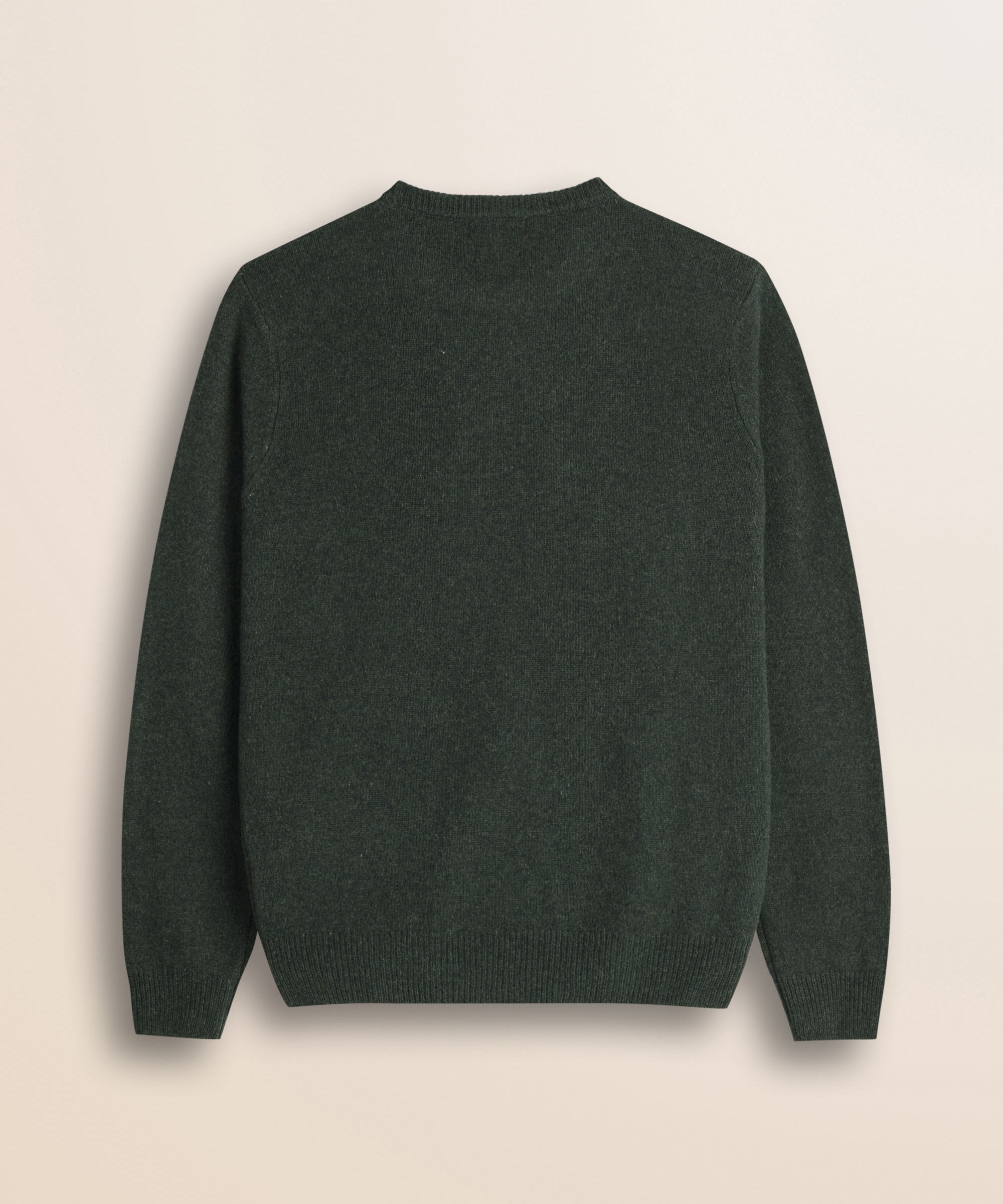 Maglione Girocollo in Lambswool Mouliné  retro - Olive Night