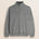Maglione Mezza Zip in Lambswool Mouliné  fronte - Grey Melange
