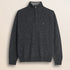 Maglione Mezza Zip in Lambswool Mouliné  fronte - Charcol