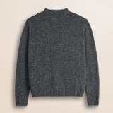 Maglione Girocollo Bottonato in Misto Lana retro - Grey