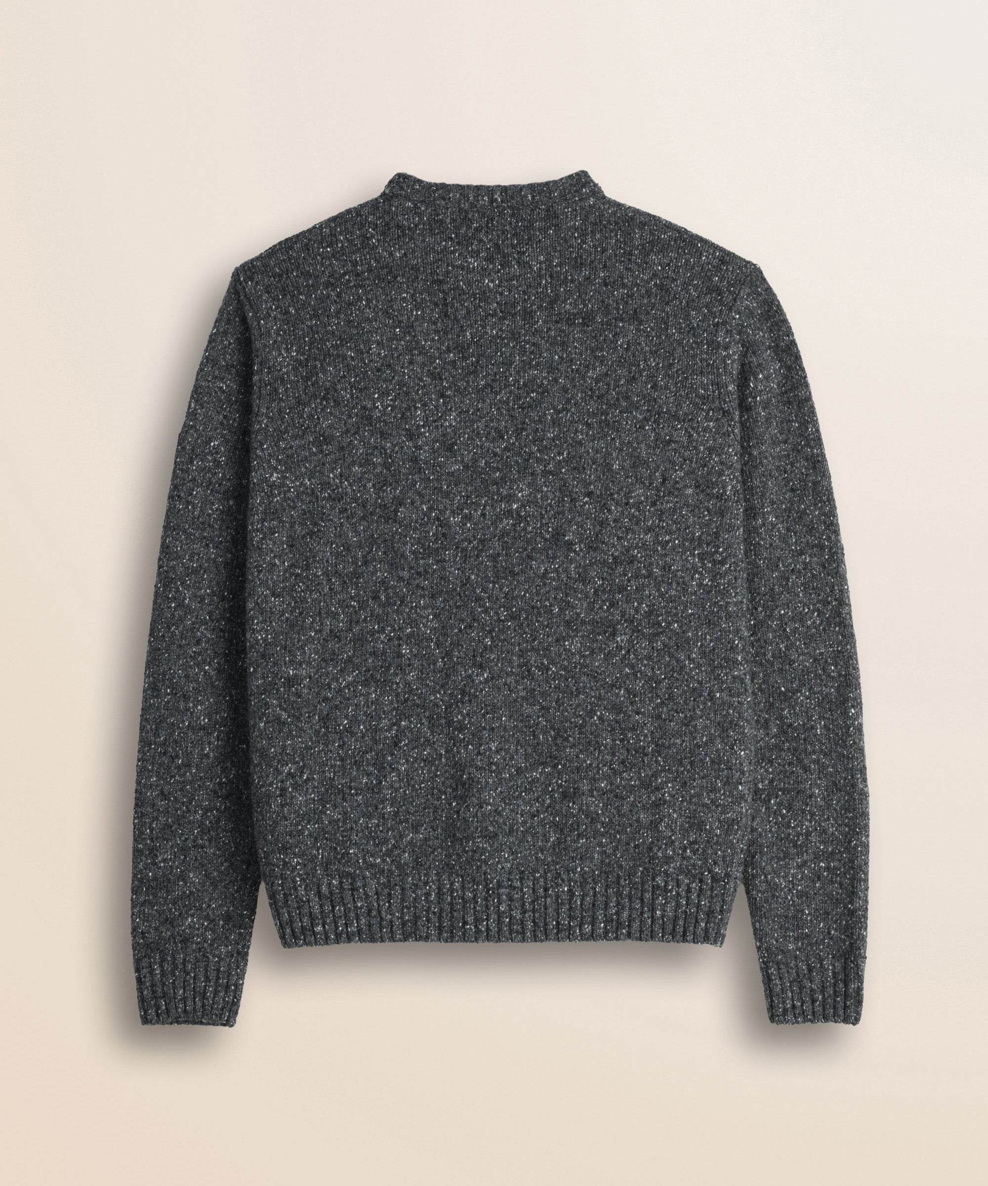 Maglione Girocollo Bottonato in Misto Lana retro - Grey