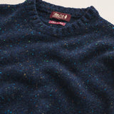 Maglione Girocollo Bottonato in Misto Lana dettaglio - Indigo Dust