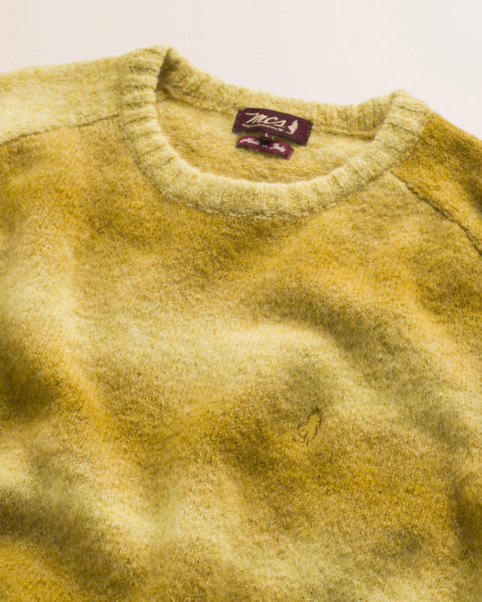 Maglione Raglan in Misto Mohair Sfumato dettaglio - Chai Tea