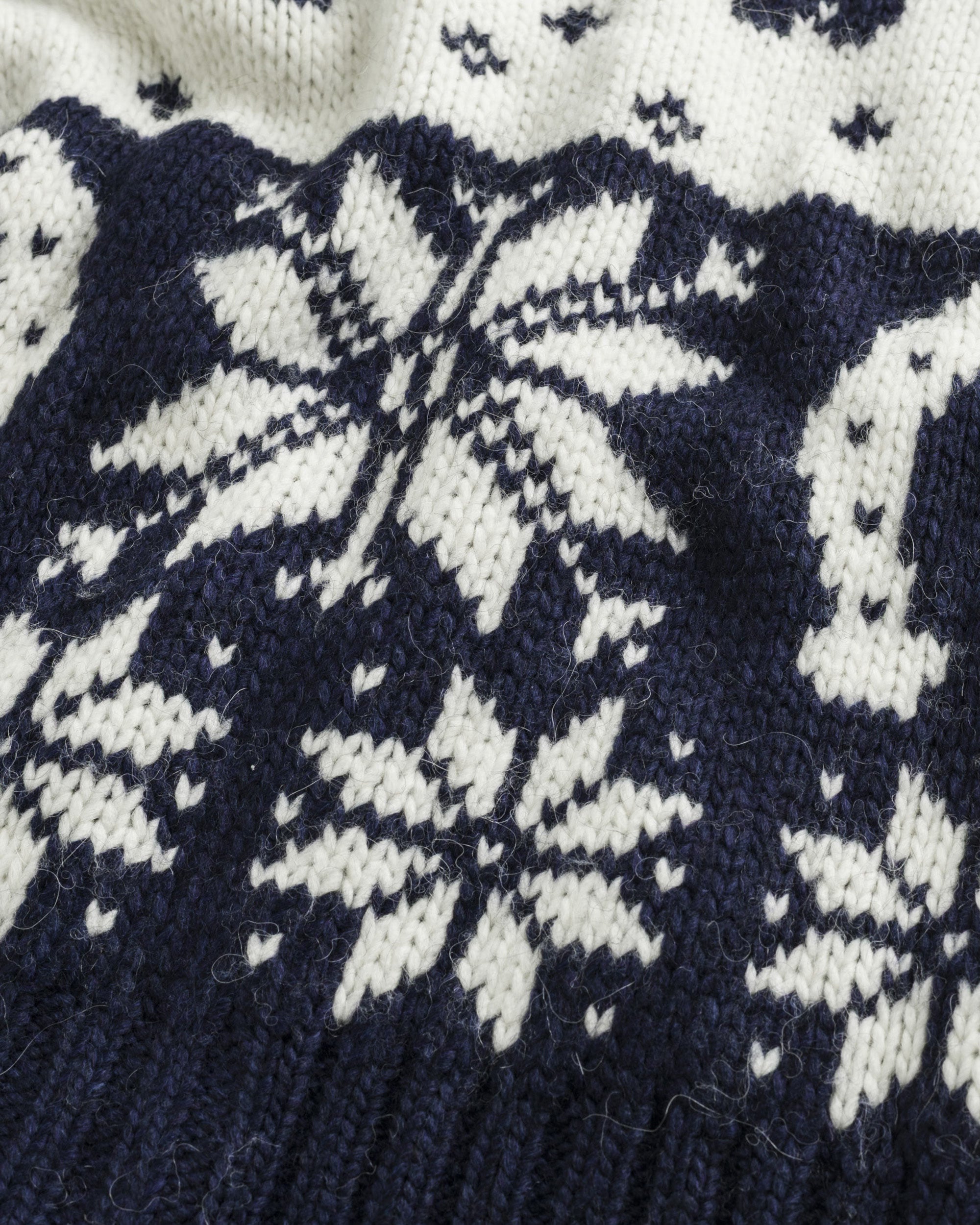 Cardigan "Rodeo" Intarsiato  dettaglio - White
