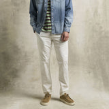 Pantalone chino in popeline stretch - Blanc De Blanc