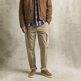Pantalone cargo in popeline stretch - Khaky