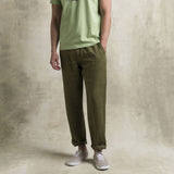Pantaloni joggers estivi in lino - Dark Olive
