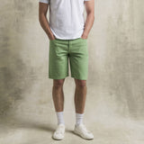 Stretch cotton poplin shorts - Light Green