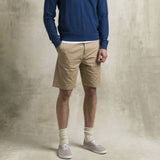 Pantalone chino corto in gabardina stretch - Khaky