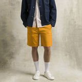 Stretch gabardine chino shorts - Gold Yellow