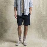 Bermuda chino 100% lino - Navy Blue