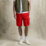 Bermuda cargo in gabardina stretch - Spice Orange