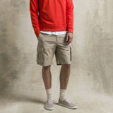 Stretch Cotton Cargo Shorts - Sand