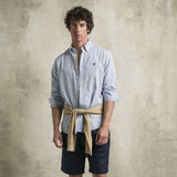 Camicia 100% cotone seersucker a righe - Navy Stripe