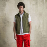 Gilet smanicato in softshell - Dark Olive
