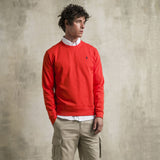 Felpa 100% cotone girocollo - Spice Orange