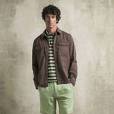 Cotton shirt jacket - Chocolate