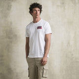 100% Cotton T-Shirt with Heart Logo Print - White