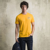 T-shirt 100% cotone con stampa fronte retro - Gold Yellow