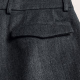 Pantalone Chino in Lana Herringbone dettaglio retro - Herringbone Grey Melange