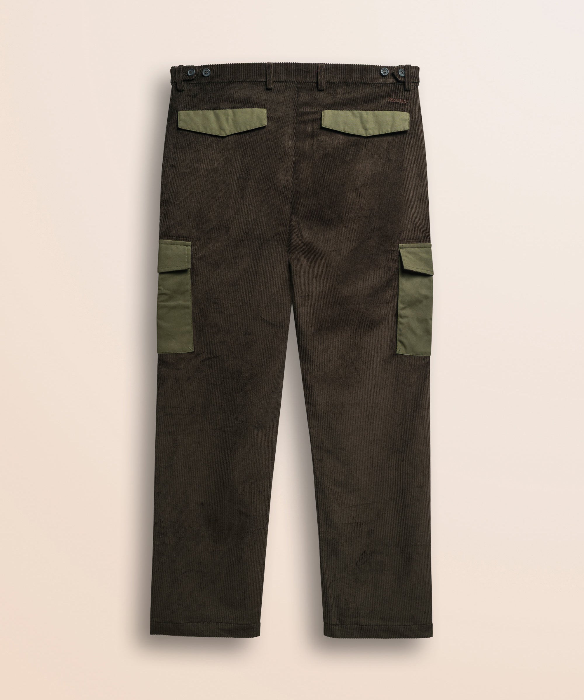 Pantaloni Chino in Velluto A Coste retro - Chocolate