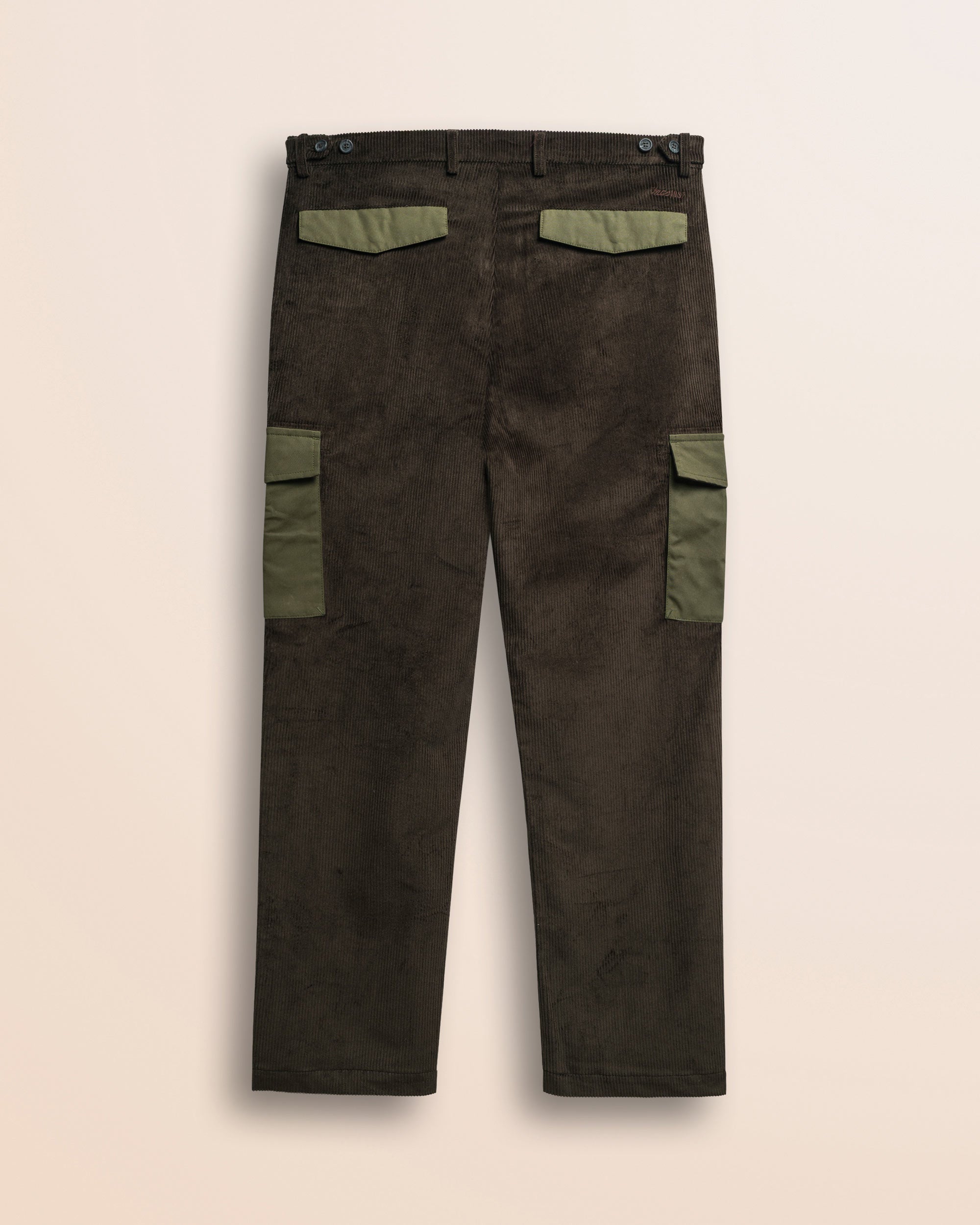 Pantaloni Chino in Velluto A Coste retro - Chocolate