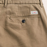 Pantalone Chino in Cotone Dobby Slim Fit dettaglio retro - Elmwood Brown