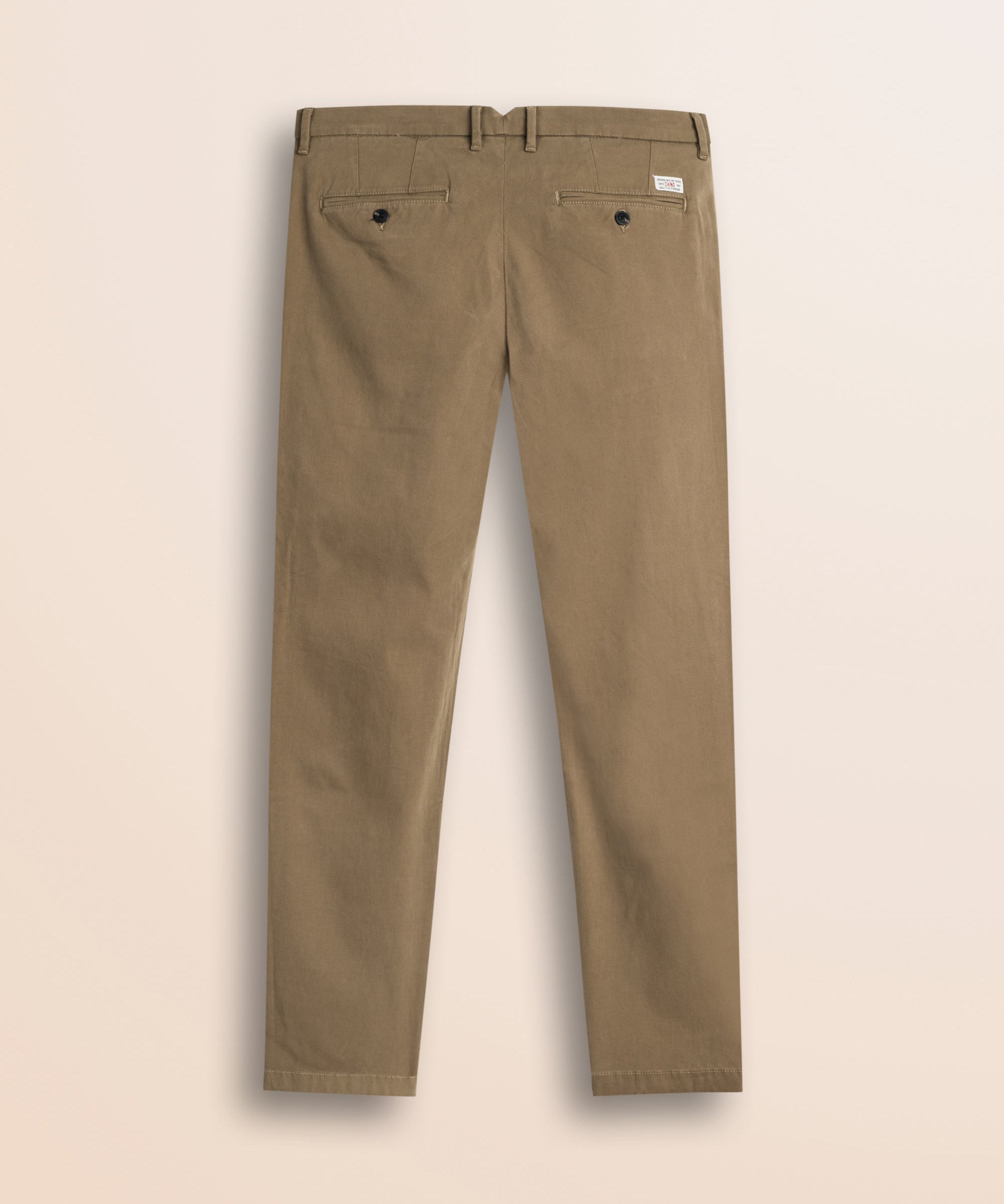 Pantalone Chino in Cotone Dobby Slim Fit retro - Elmwood Brown