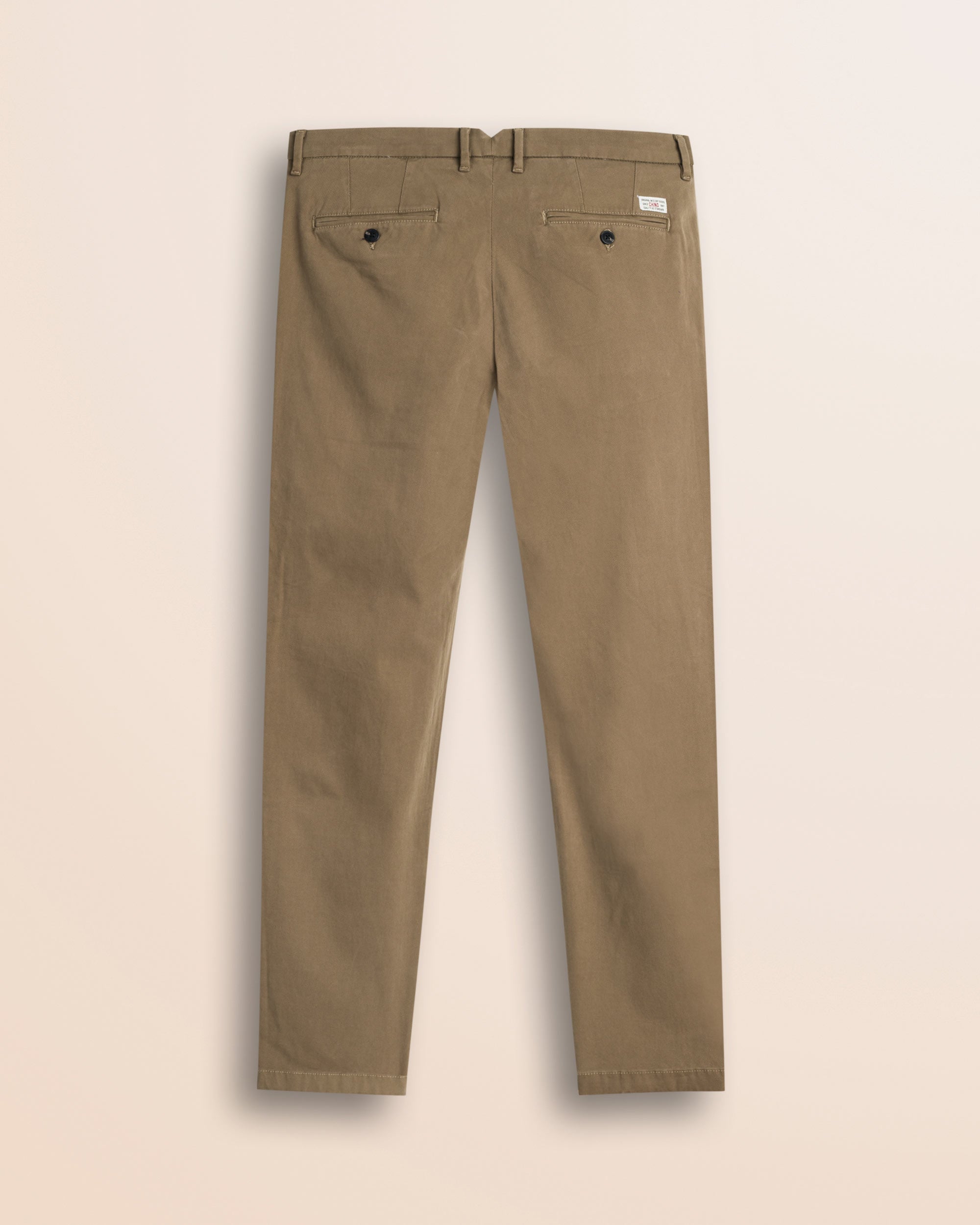 Pantalone Chino in Cotone Dobby Slim Fit retro - Elmwood Brown