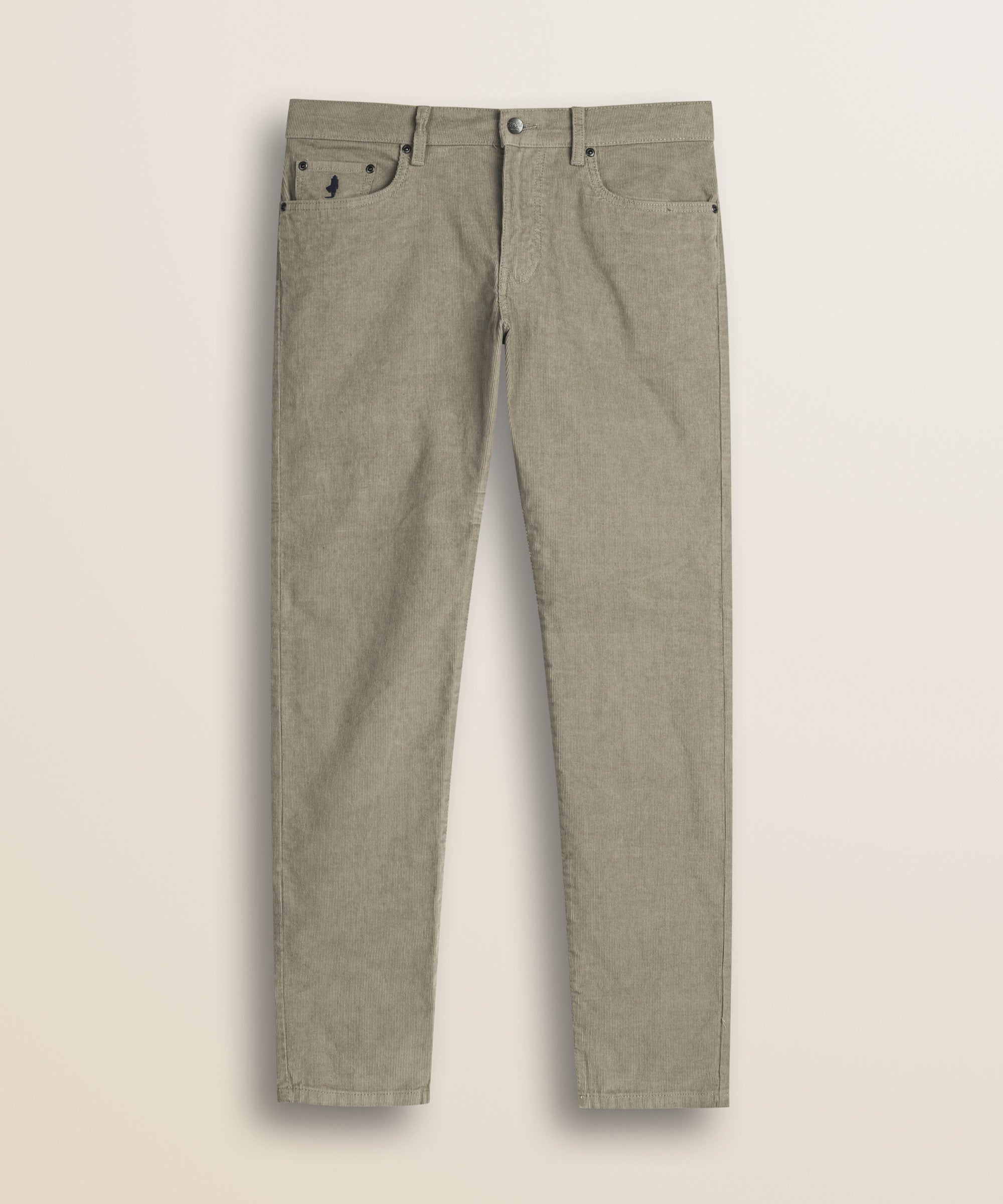 Pantalone 5 Tasche in Velluto 1000 Righe Slim Fit fronte - Sand